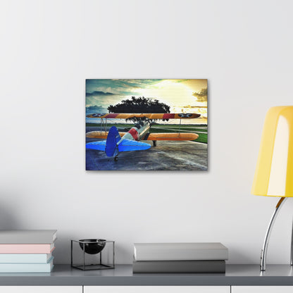 Stearman at Dawn Canvas Gallery Wrap