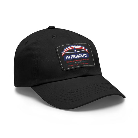 Let Freedom Fly International Airshow Dad Hat with Leather Patch (Rectangle)