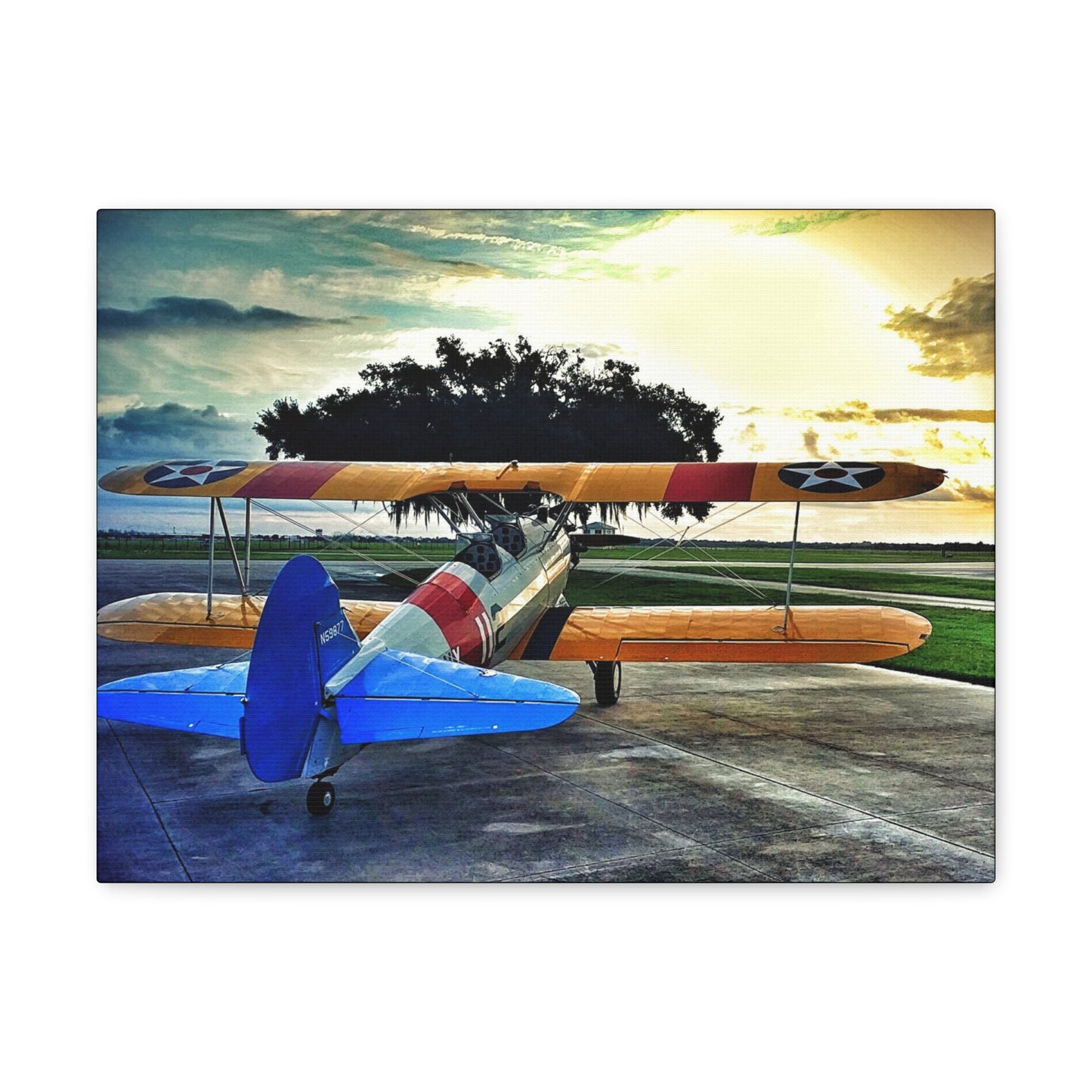 Stearman at Dawn Canvas Gallery Wrap