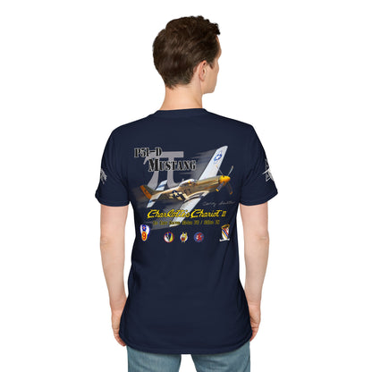 Southern Heritage Aviation Foundation P51 Mustang Charlotte's Chariot II Unisex Softstyle T-Shirt