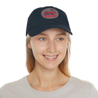 Reno Airshow Ball Cap / Hat with Leather Patch (Round)