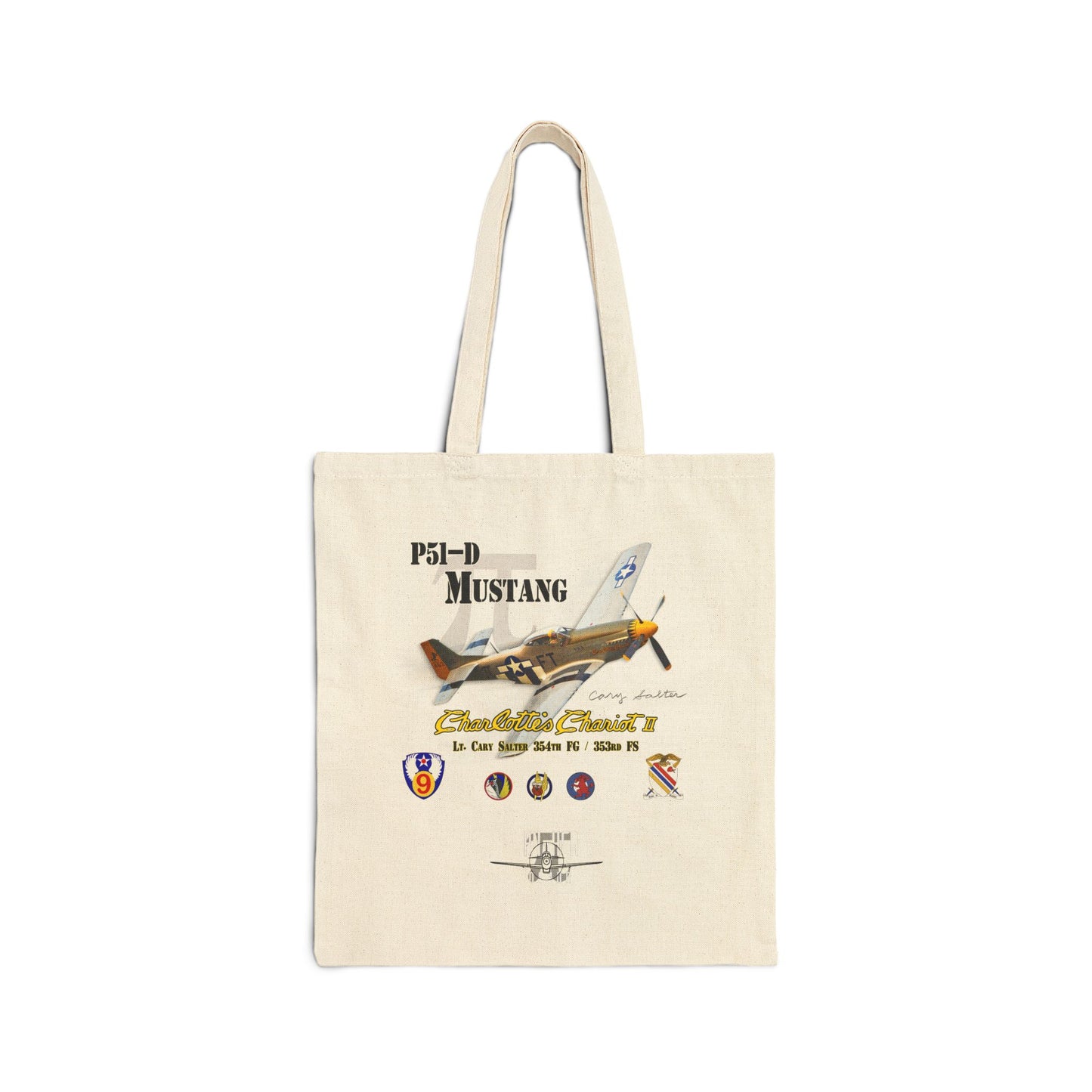 Southern Heritage Aviation Foundation Charlotte's Chariot II Cotton Canvas Tote Bag