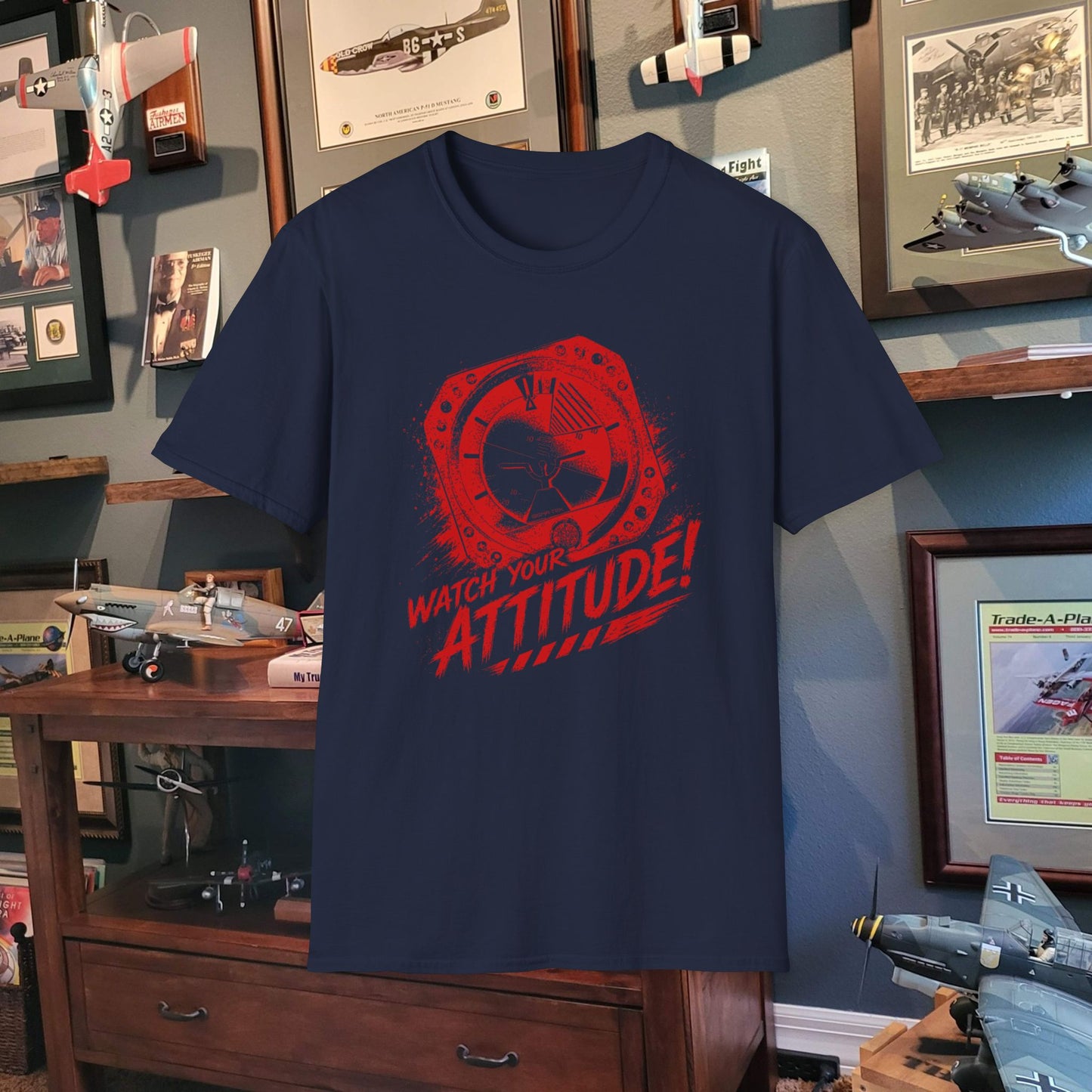 T-Shirt — Watch Your Attitude! Retro Radar Graphic Tee