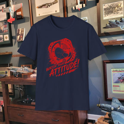 T-Shirt — Watch Your Attitude! Retro Radar Graphic Tee