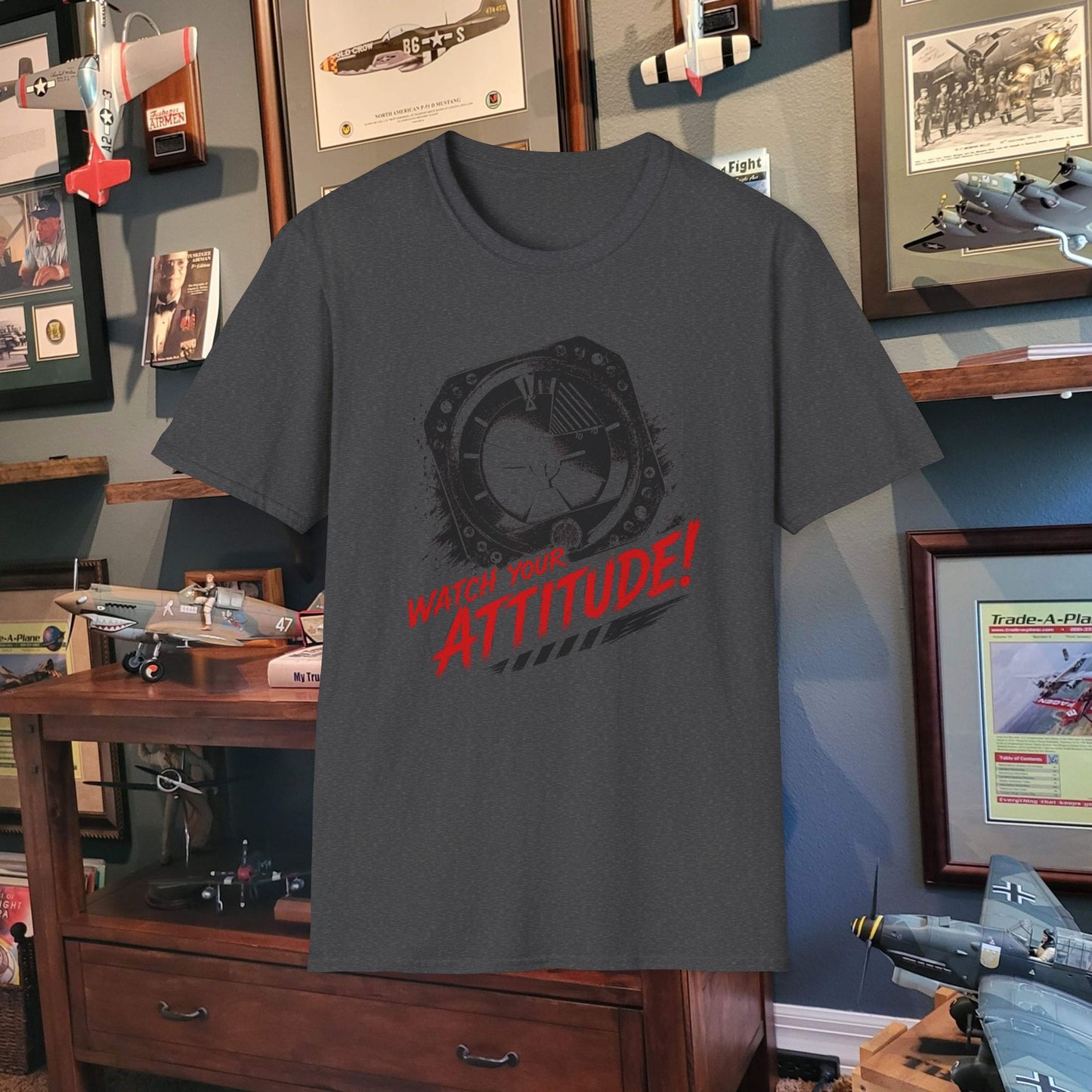 T-Shirt — Watch Your Attitude! Retro Radar Graphic Tee