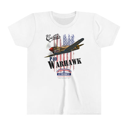 P40 Warhawk Let Freedom Fly Youth Short Sleeve Tee