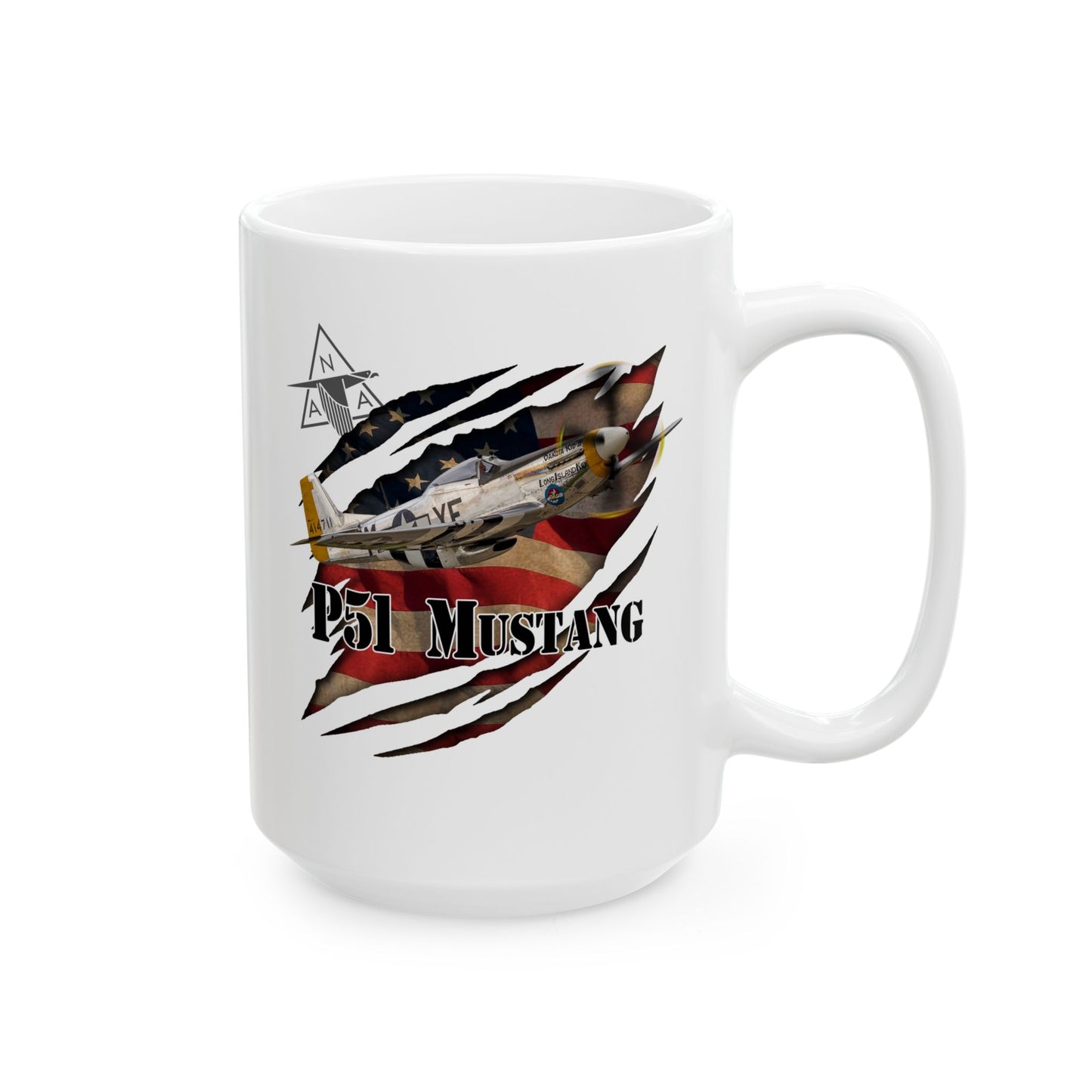 Mustang Aviation P51 Ceramic Mug, (15oz)