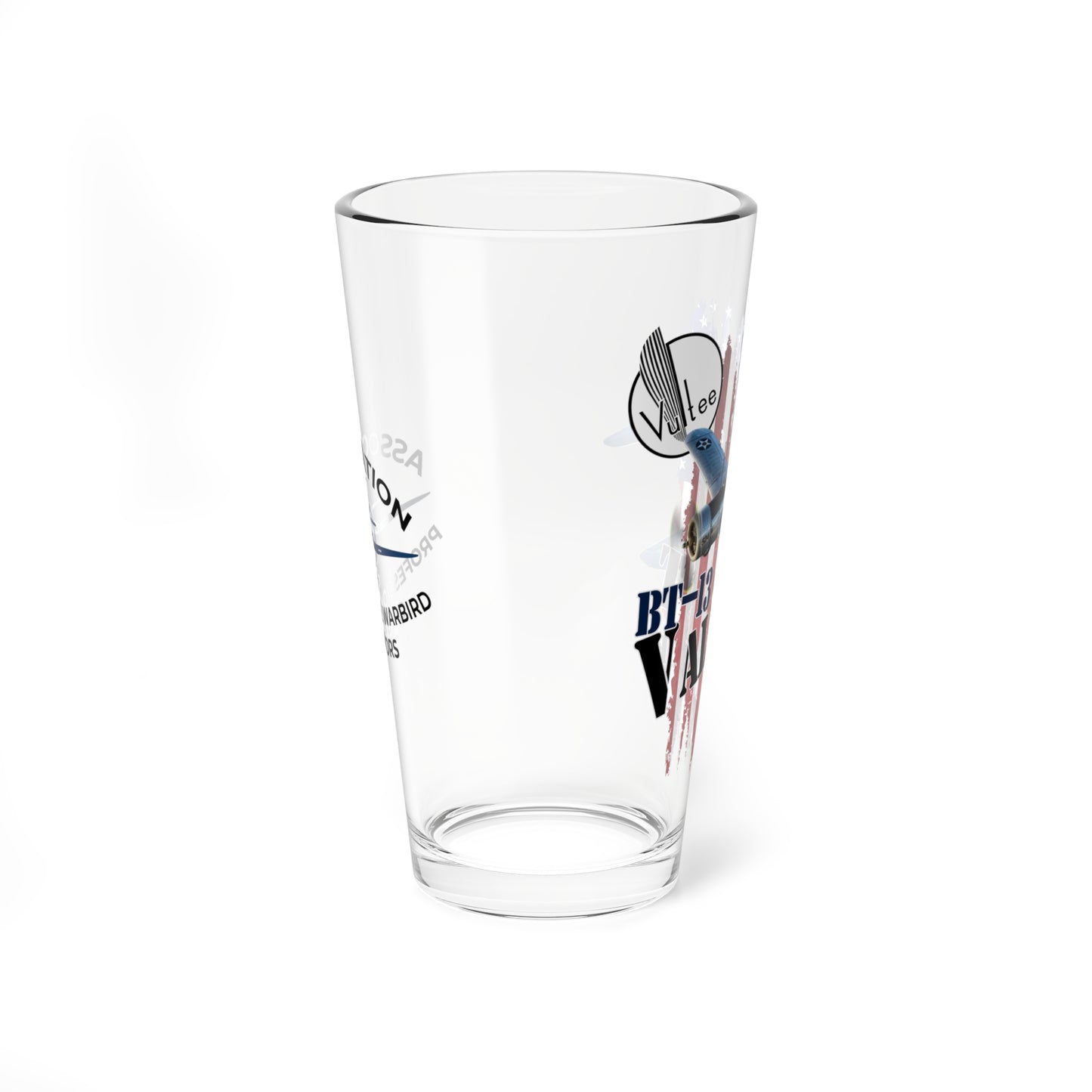 Mixing Glass Shaker 16oz - APWO BT-13 'Annie' Design - Be the Hit at the Hangar Bar