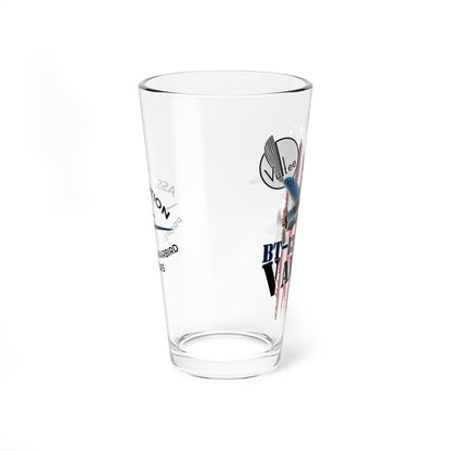 Mixing Glass Shaker 16oz - APWO BT-13 'Annie' Design - Be the Hit at the Hangar Bar