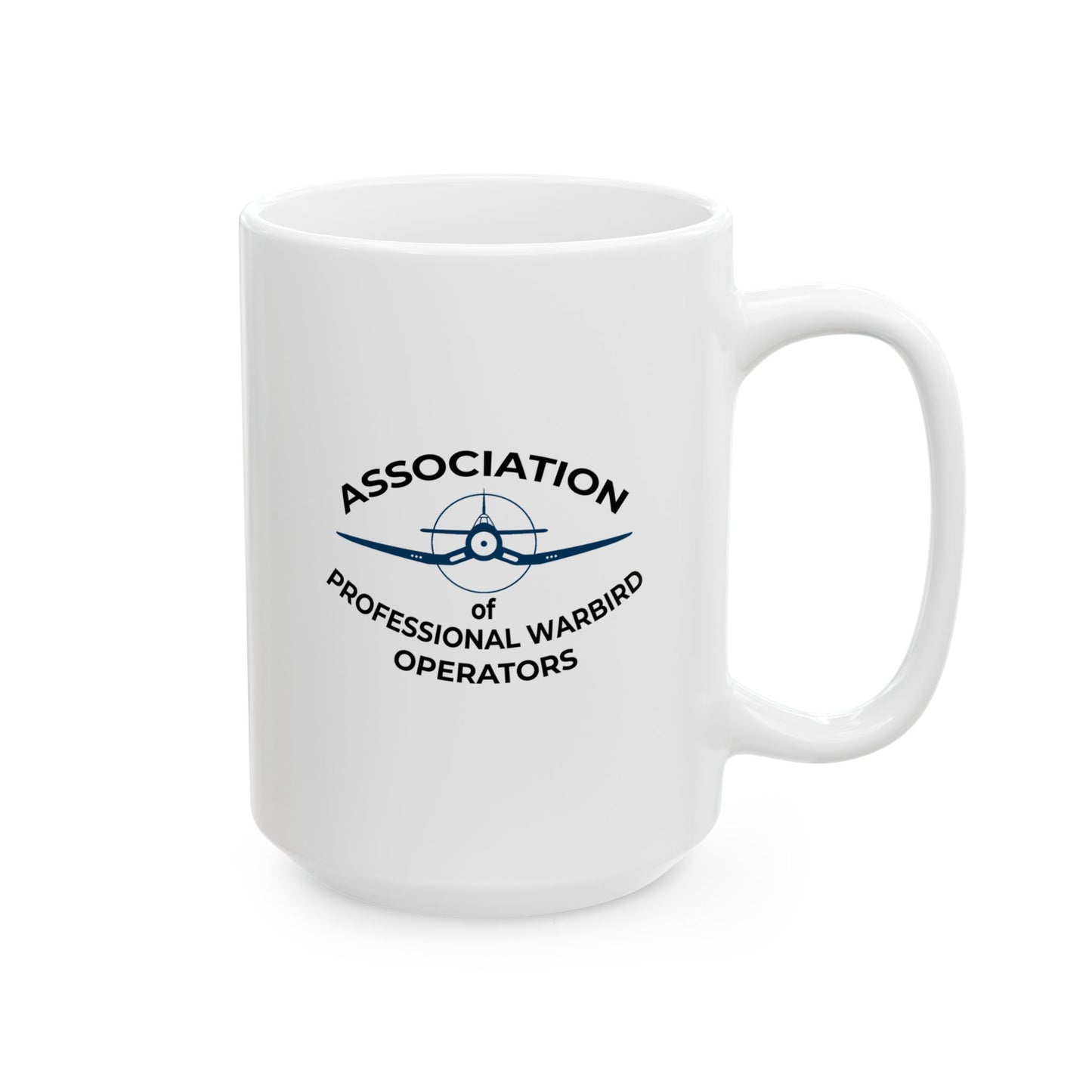 APWO P40 Warhawk Logo Ceramic Mug, (15oz)