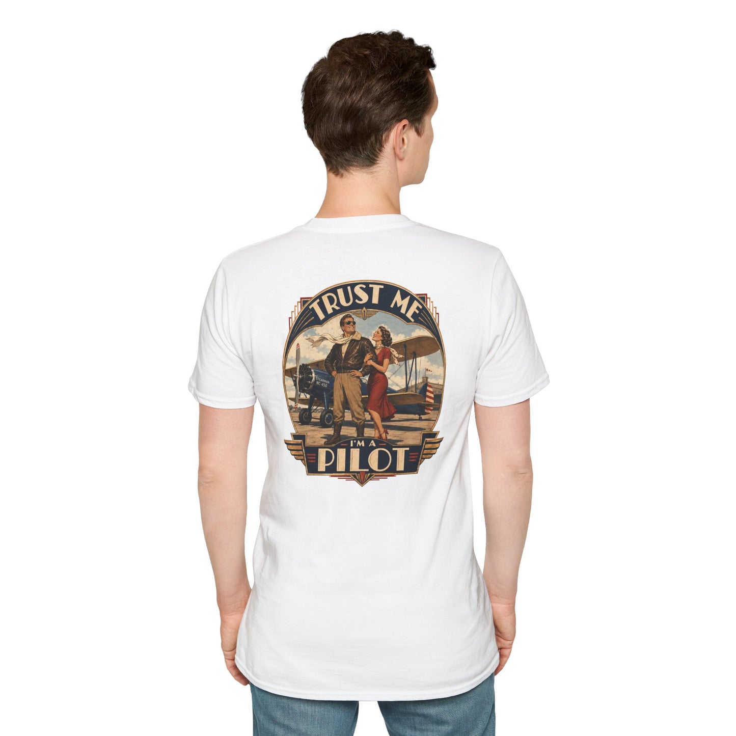 TRUST ME - I'm a PILOT" Softstyle T-Shirt Graphic Tee - Tailwind Version
