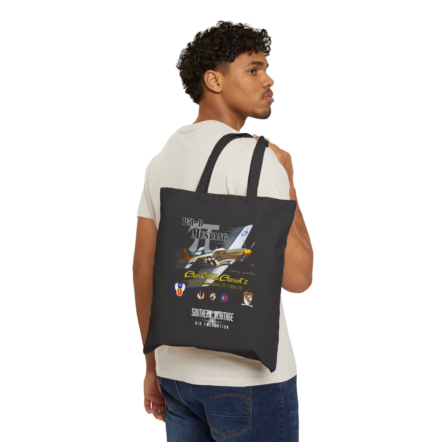 Southern Heritage Aviation Foundation Charlotte's Chariot II Cotton Canvas Tote Bag