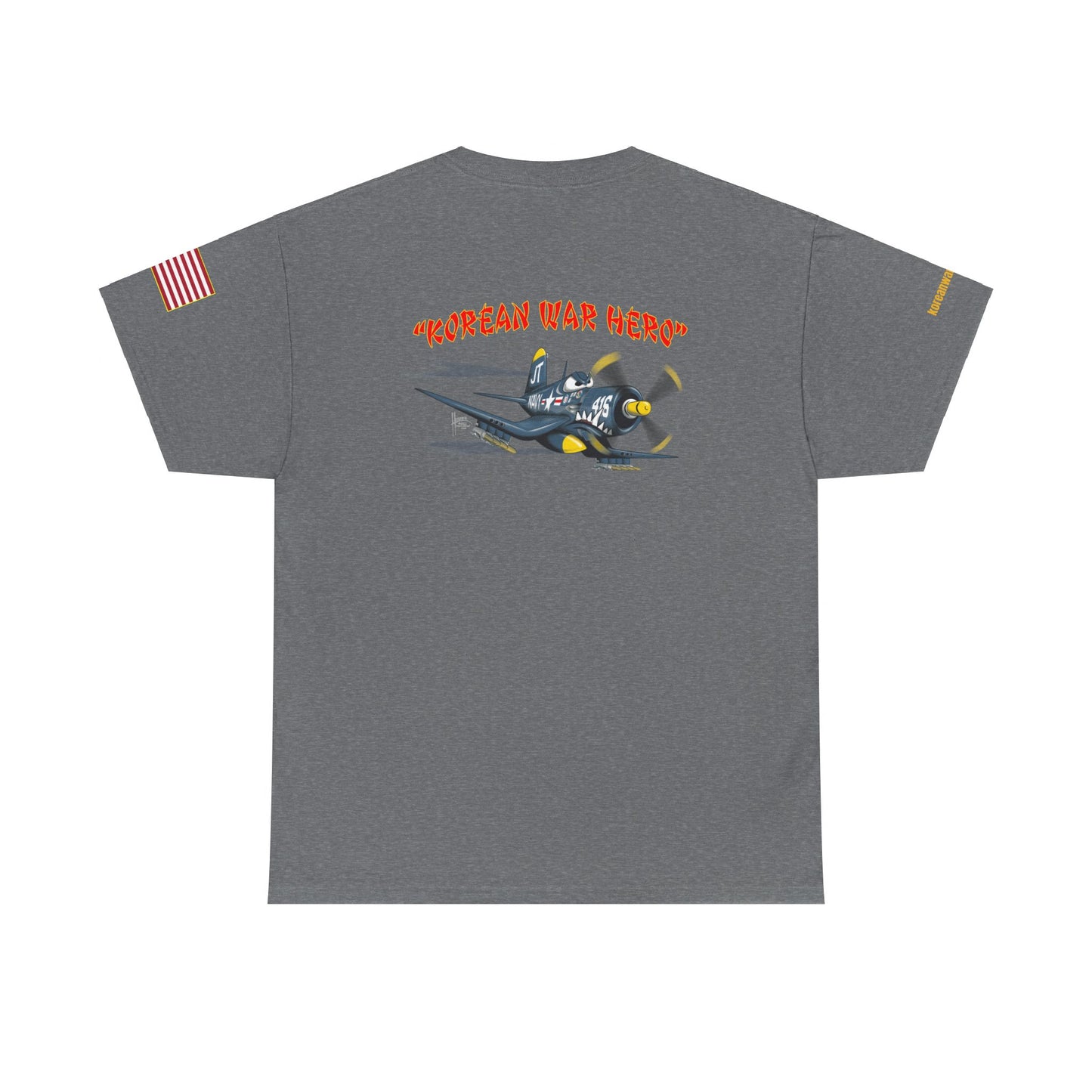 Korean War Hero F4U Corsair Unisex Heavy Cotton Tee