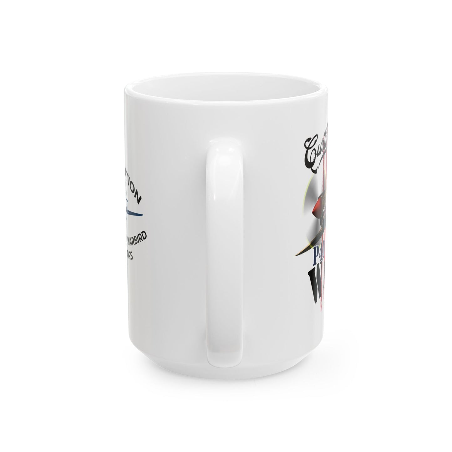 APWO P40 Warhawk Logo Ceramic Mug, (15oz)