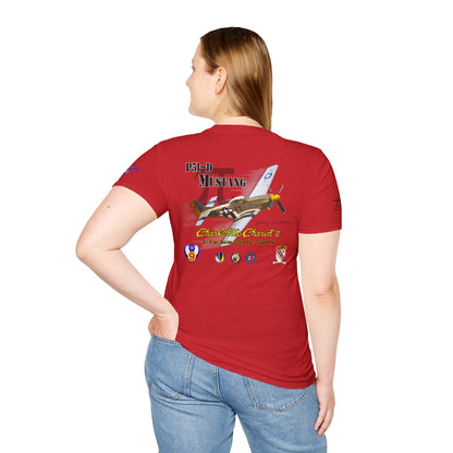 Southern Heritage Aviation Foundation P51 Mustang Charlotte's Chariot II Unisex Softstyle T-Shirt