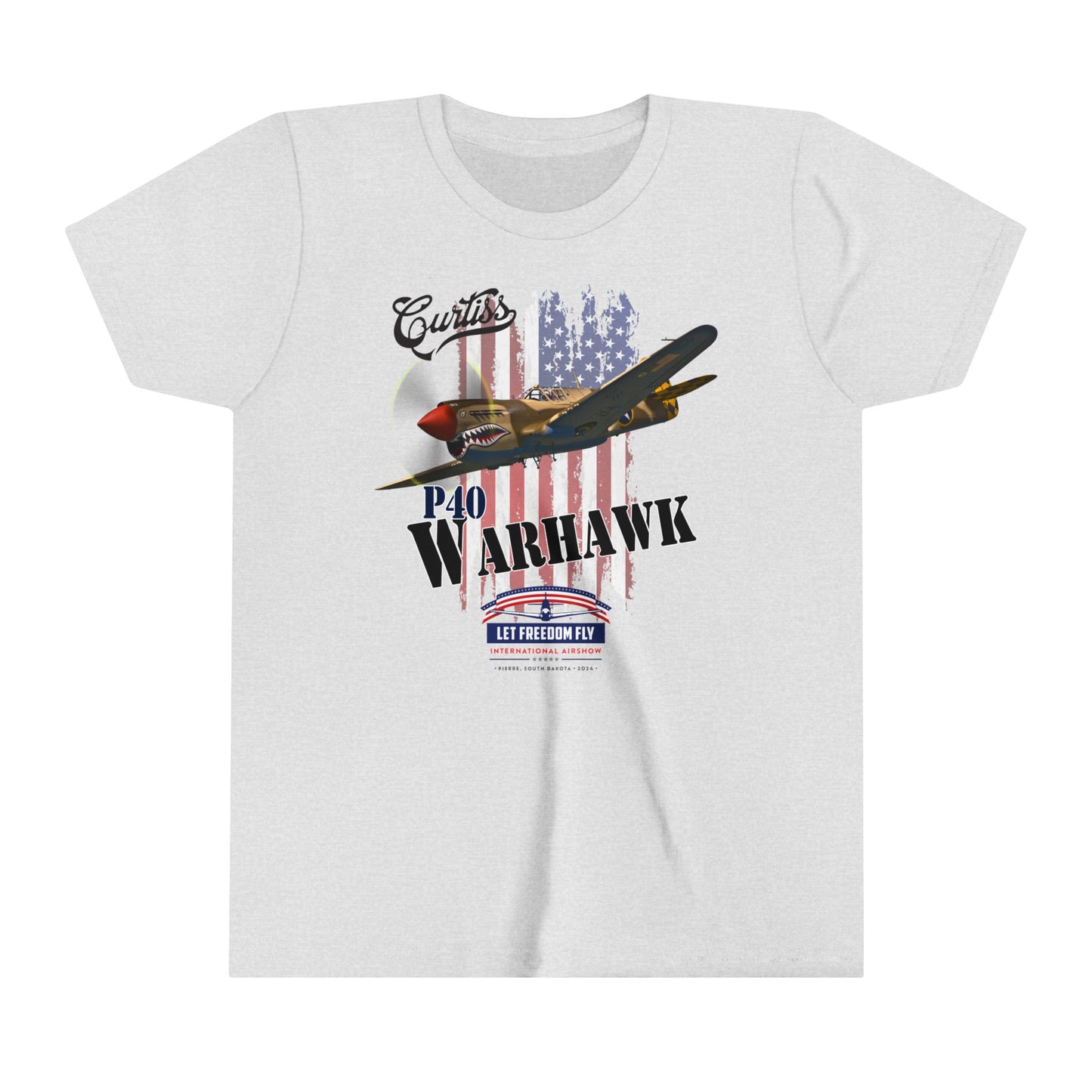 P40 Warhawk Let Freedom Fly Youth Short Sleeve Tee