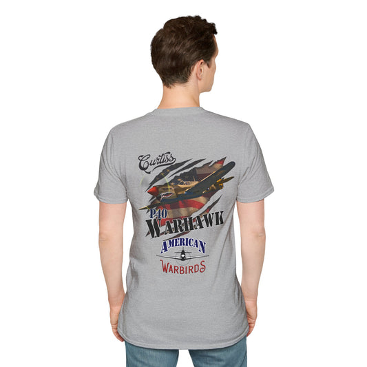 American Warbirds P-40 Warhawk T-Shirt Unisex Softstyle T-Shirt