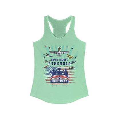 Let Freedom Fly International Airshow Version 2 Women's Ideal Racerback Tank