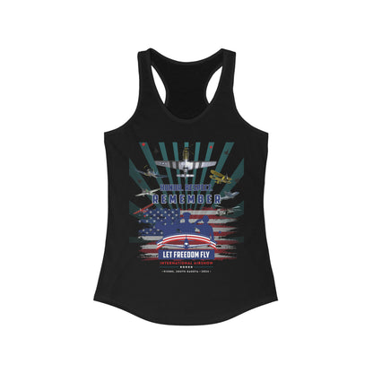 Let Freedom Fly International Airshow Version 2 Women's Ideal Racerback Tank