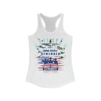 Let Freedom Fly International Airshow Version 2 Women's Ideal Racerback Tank