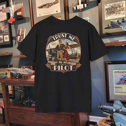 TRUST ME - I'm a PILOT" Softstyle T-Shirt Graphic Tee - Tailwind Version