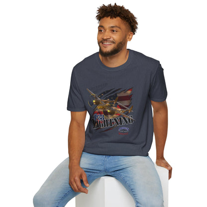 American Warbirds P38 Lightning Unisex Tri-Blend Crew Tee