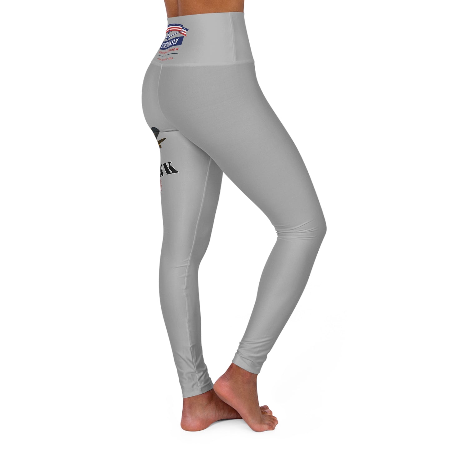 Let Freedom Fly International Airshow P40 Warhawk High Waisted Yoga Leggings (AOP)