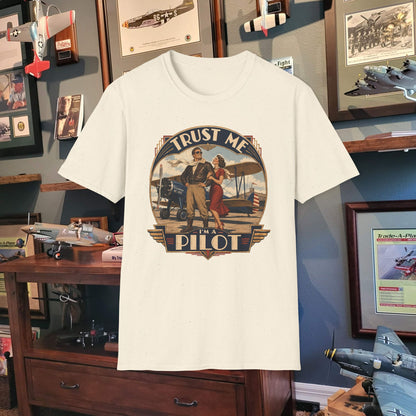 Pilot T-Shirt — Vintage “Trust Me, Pilot” Aviation Graphic Tee