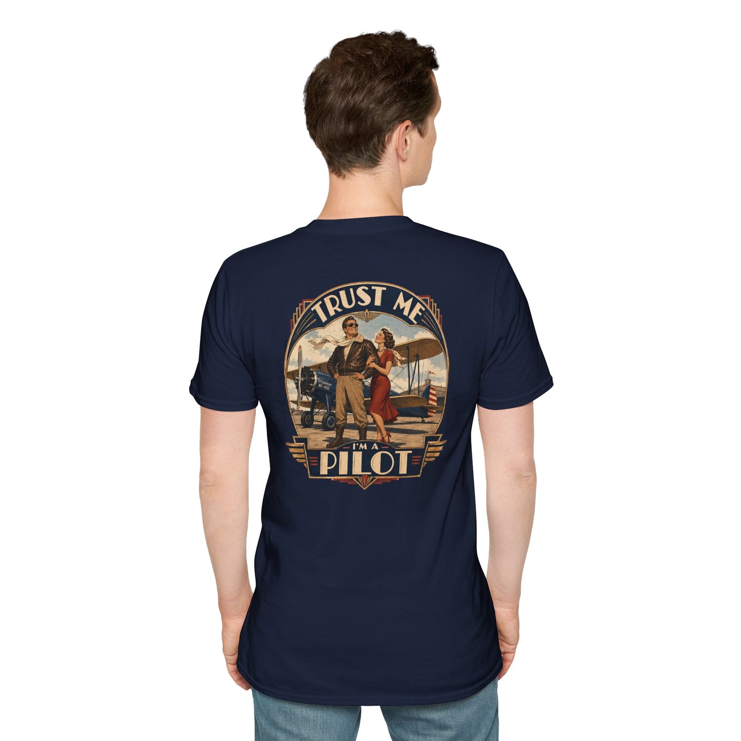 TRUST ME - I'm a PILOT" Softstyle T-Shirt Graphic Tee - Tailwind Version