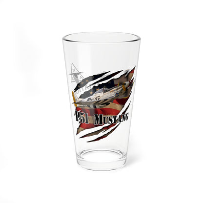 Mustang Aviation P-51 Bar / Pint / Mixing Glass, 16oz