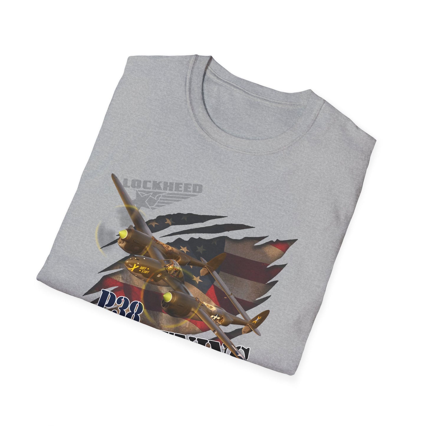 American Warbirds P38 Lightning Unisex Tri-Blend Crew Tee