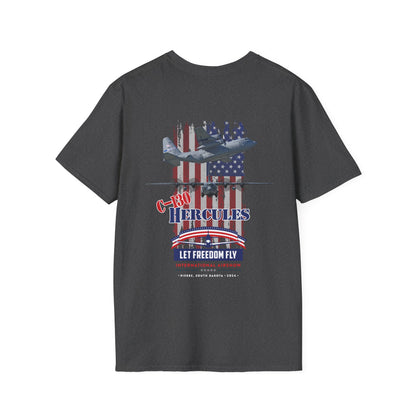 Let Freedom Fly C-130 Hercules T-Shirt Unisex Softstyle T-Shirt