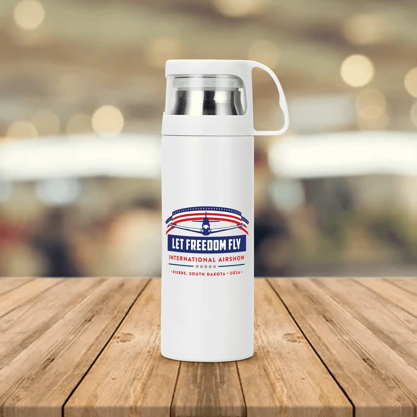 Let Freedom Fly P-40 Warhawk Vacuum Bottle with Cup