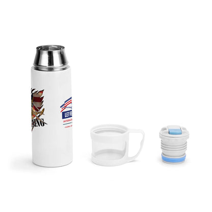 Let Freedom Fly P-38 Lightning Vacuum Bottle with Cup