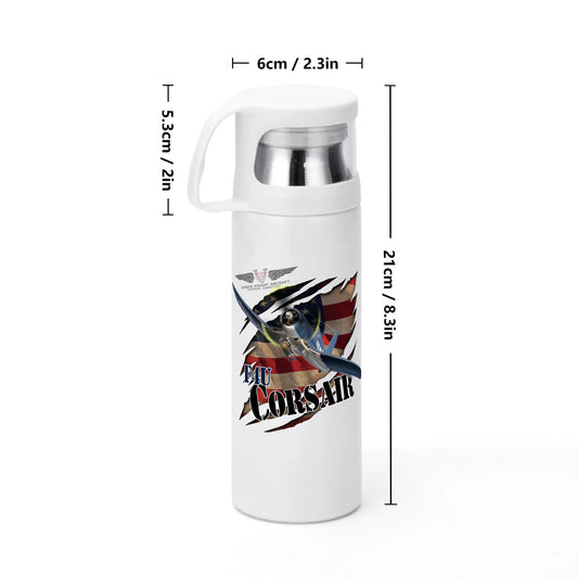 Let Freedom Fly F4U Corsair Vacuum Bottle with Cup