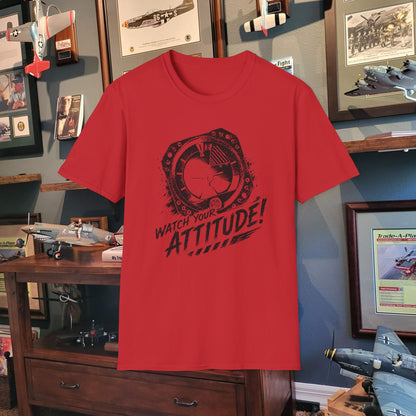 T-Shirt — Watch Your Attitude! Retro Radar Graphic Tee
