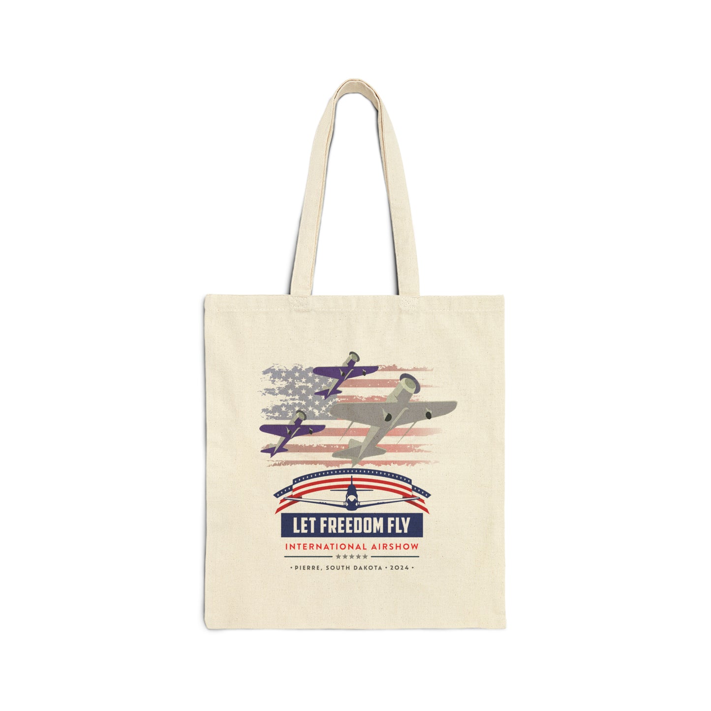 Let Freedom Fly International Airshow Cotton Canvas Tote Bag