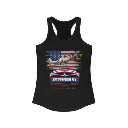 Let Freedom Fly International Airshow P-51 Women's Ideal Racerback Tank