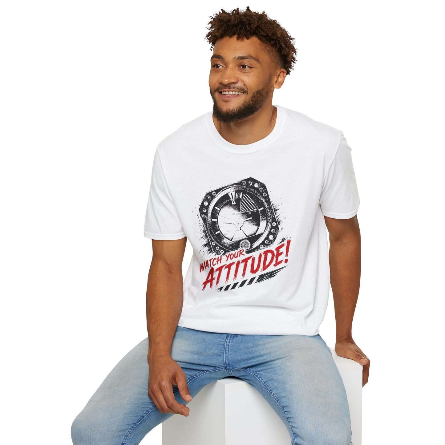 T-Shirt — Watch Your Attitude! Retro Radar Graphic Tee