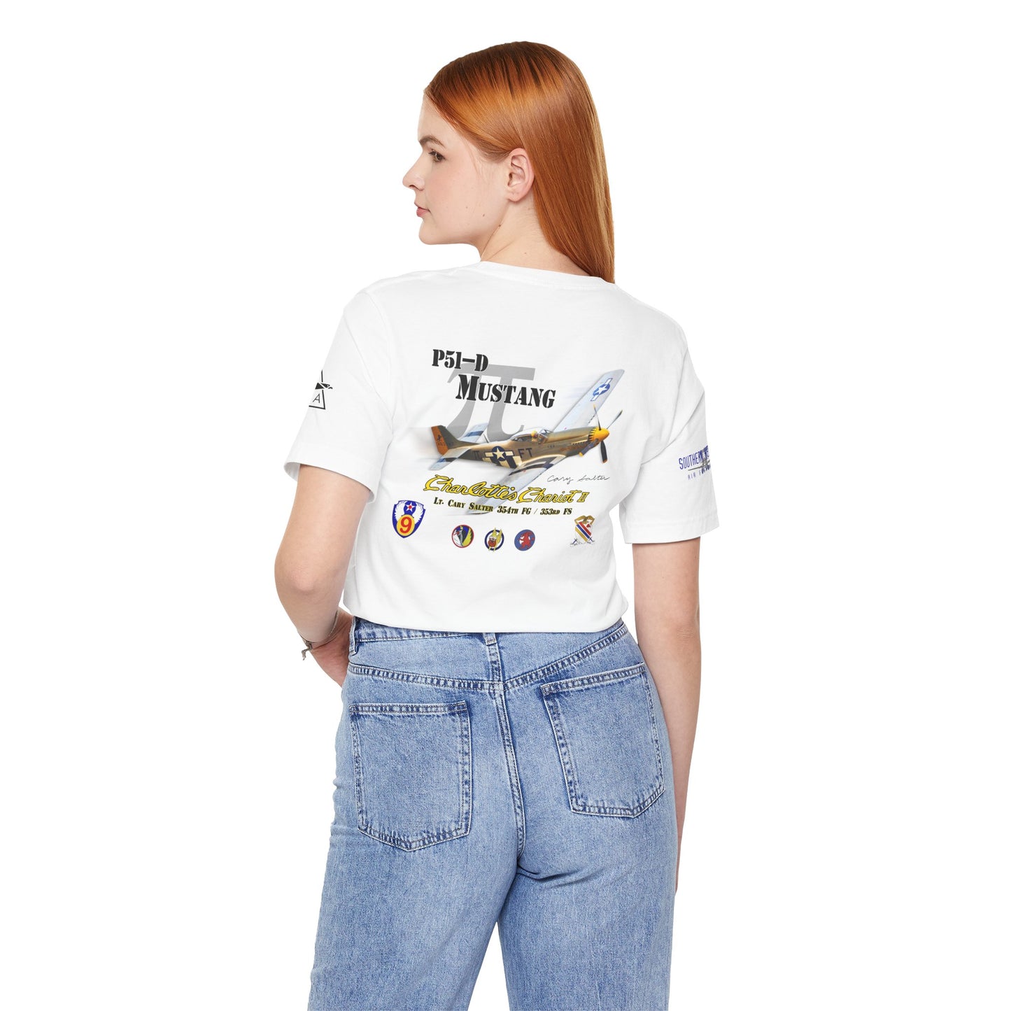 Southern Heritage Aviation Foundation P51 Mustang Charlotte's Chariot II Unisex Softstyle T-Shirt