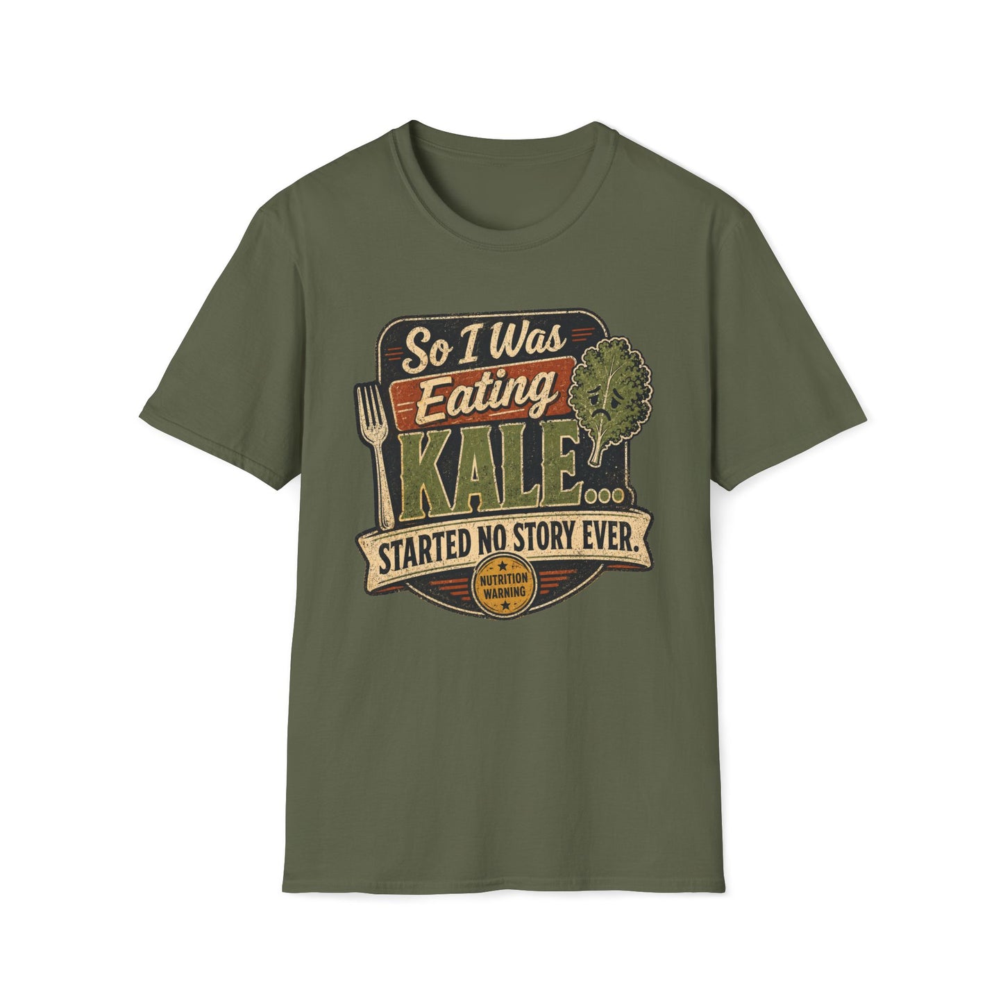 Eating Kale T-Shirt — "So I Was Eating Kale... Started No Story Ever" Vintage Veggie Tee