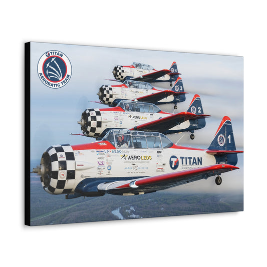 TITAN Aerobatic Team Echelon Flight Canvas Gallery Wrap