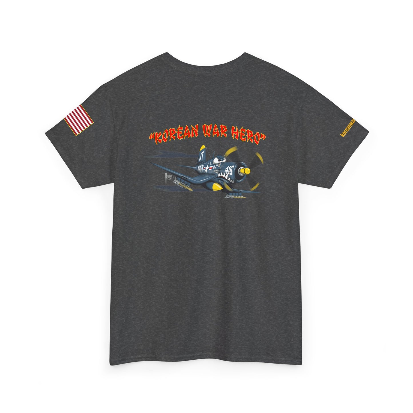 Korean War Hero F4U Corsair Unisex Heavy Cotton Tee