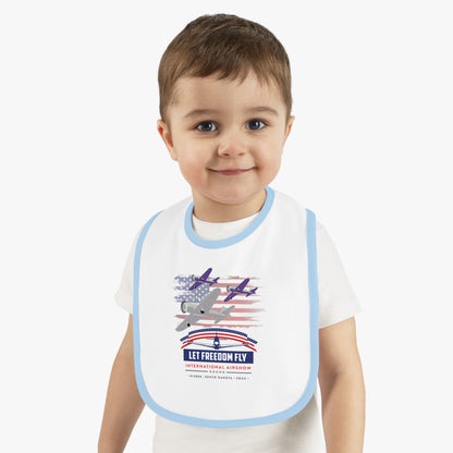 Let Freedom Fly International Airshow Baby Contrast Trim Jersey Bib