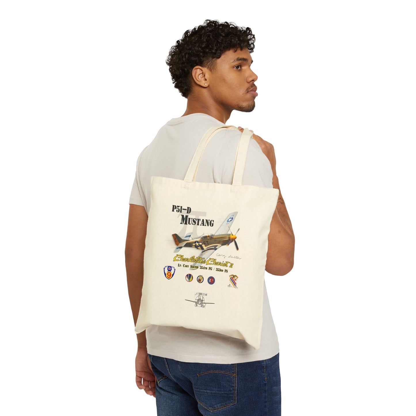 Southern Heritage Aviation Foundation Charlotte's Chariot II Cotton Canvas Tote Bag