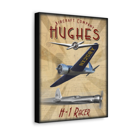 Hughes H1 Racer Engineering Canvas Gallery Wrap