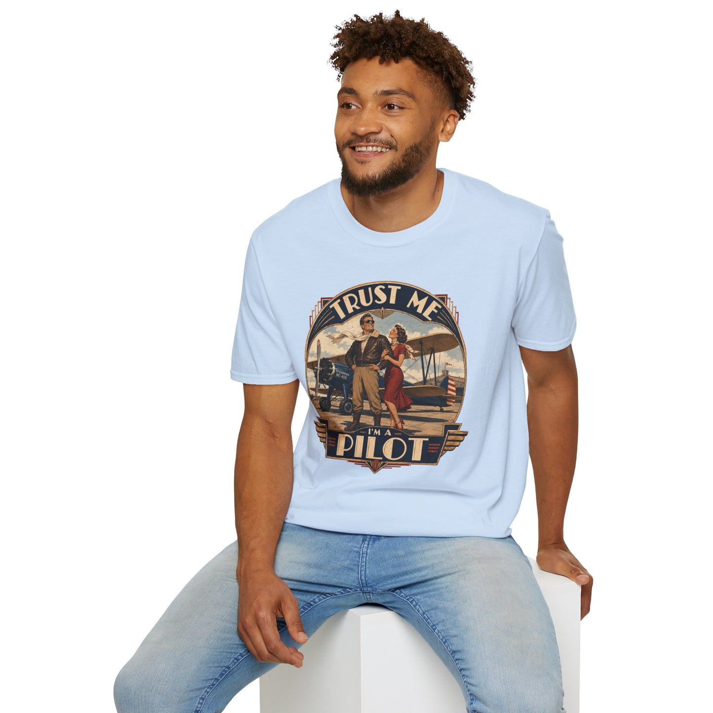 Pilot T-Shirt — Vintage “Trust Me, Pilot” Aviation Graphic Tee