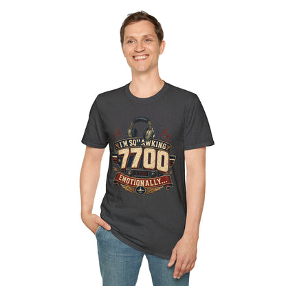 T‑Shirt — “I’m Squawking 7700 Emotionally” Retro Pilot/AvGeek Graphic Tee