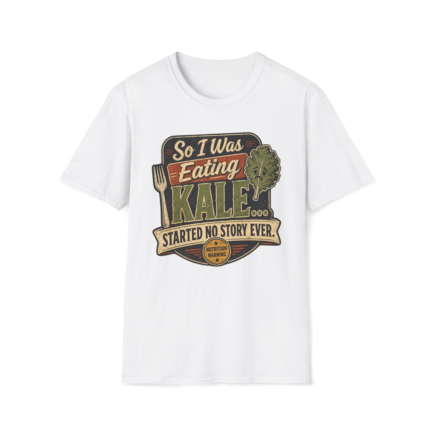 Eating Kale T-Shirt — "So I Was Eating Kale... Started No Story Ever" Vintage Veggie Tee