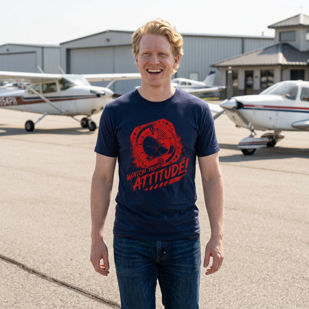 T-Shirt — Watch Your Attitude! Retro Radar Graphic Tee